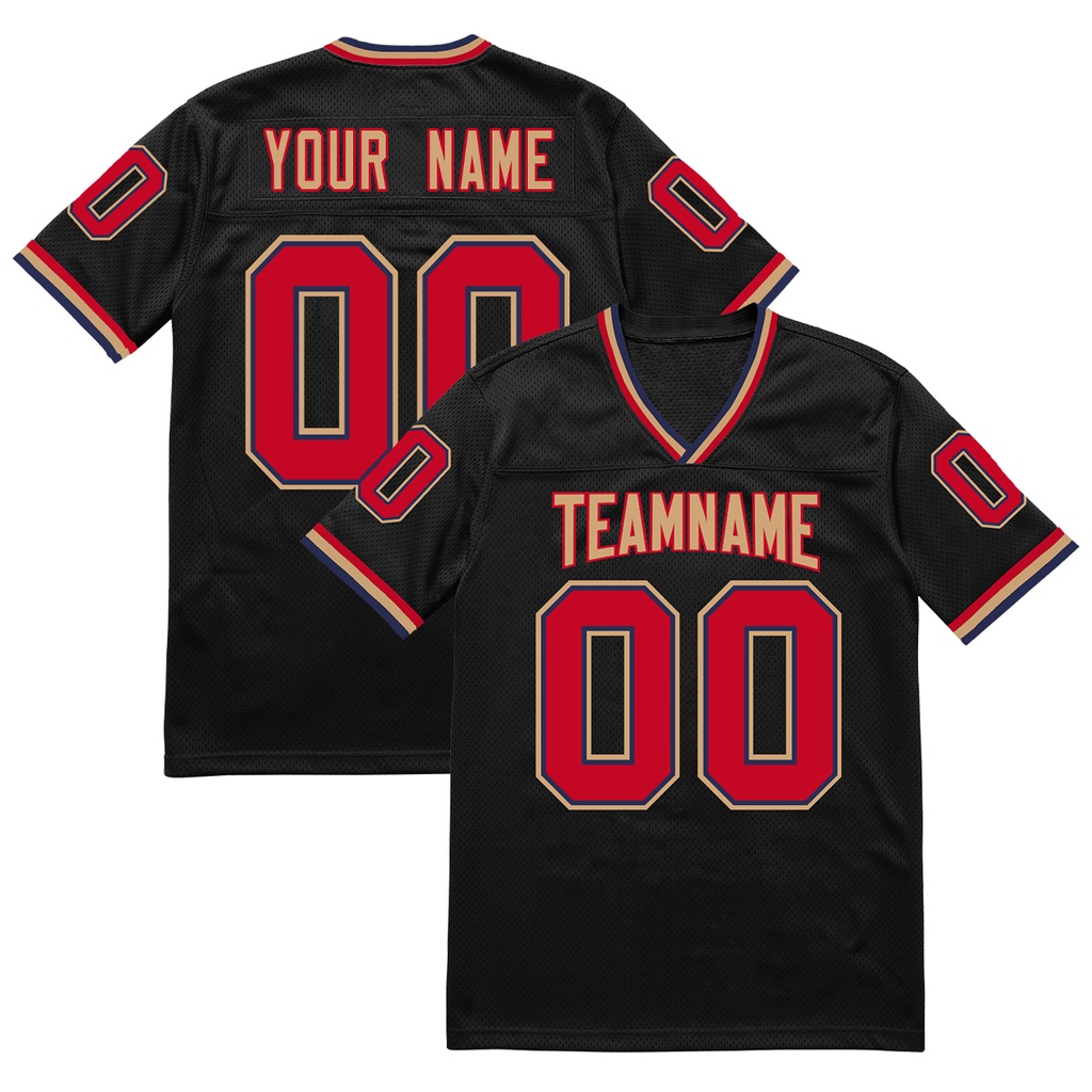 Áo Thun jersey Thêu Tên / Số Bóng Đá Bầu Dục Khâu Tùy Chỉnh Cho Nam / Nữ