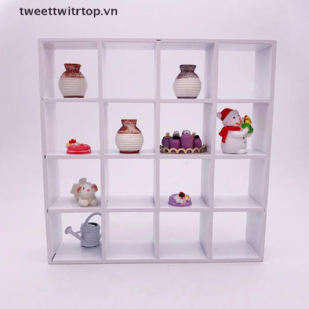 1 Kệ Gỗ 16 Ngăn 1: 12 Trang Trí Nhà Búp Bê