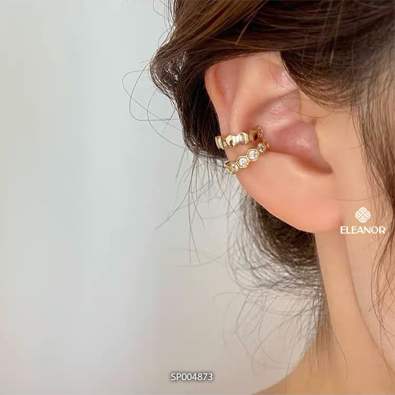 Bông tai nữ Eleanor Accessories gắn vành hình chữ C cá tính phụ kiên trang sức 4873