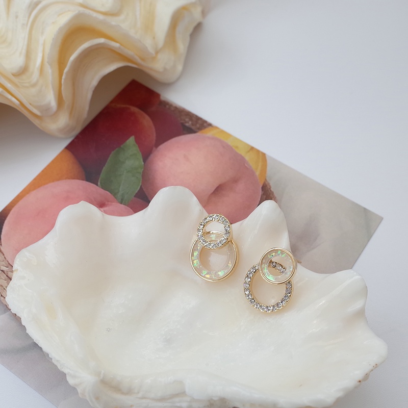 Khuyên tai kẹp không bấm lỗ chốt cố định K252 bằng hợp kim mạ vàng hình tròn dáng ngắn Leous Accessories