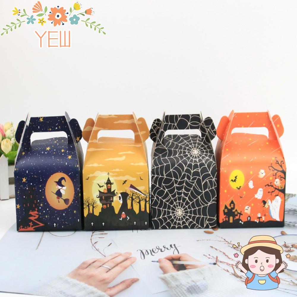 YEW 5PCS Halloween Tote Box Children's gifts Gifts Spider Decorations Party Props Pumpkin Cake Box
