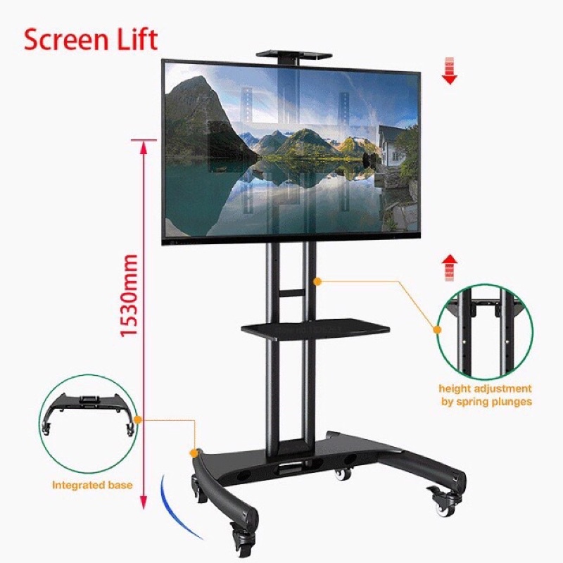 {CHÍNH HÃNG} Giá Treo Tivi Di Động Nhập Khẩu NB AVA1500 32 - 75 inch MODEL Mới nhất 2022