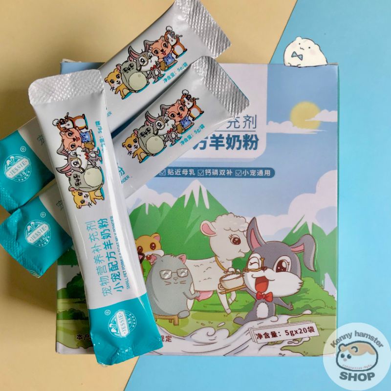 Bột Sữa Dê Jessie Bổ Sung Canxi Và Dinh Dưỡng Cho Hamster, Thỏ, Bọ, Thú Nhỏ