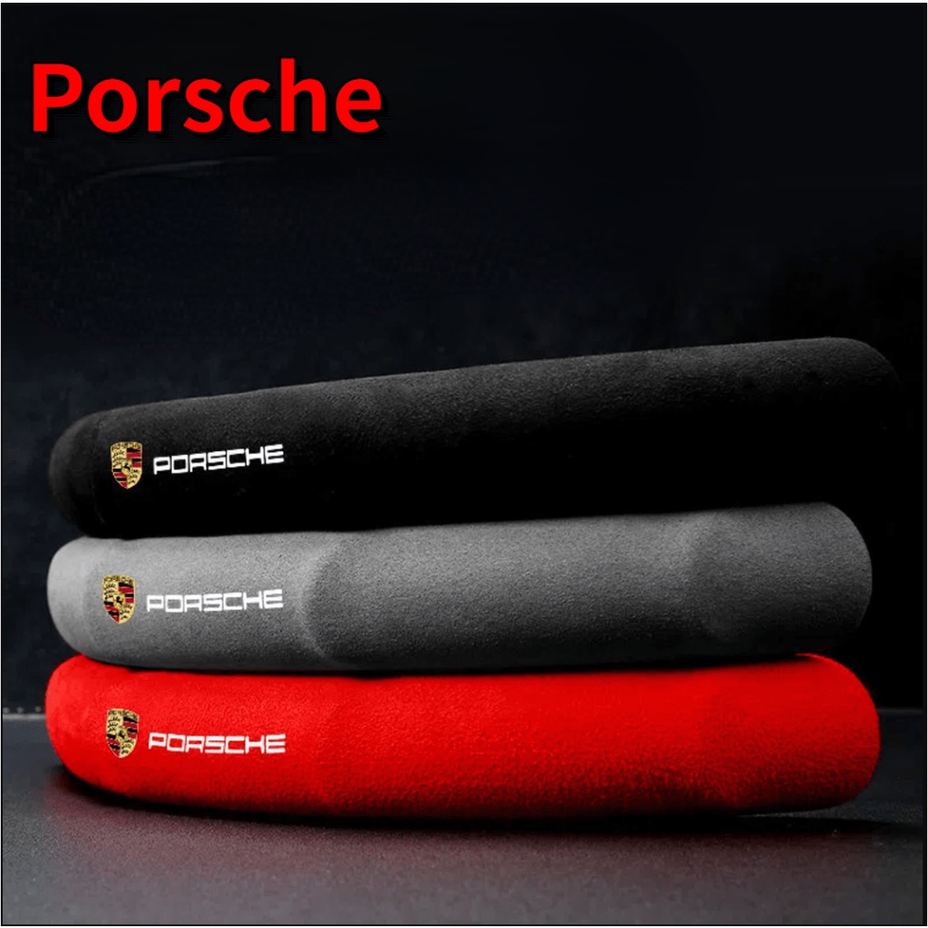 Miếng Dán Vô Lăng Xe Hơi Bằng Da Sợi carbon Siêu Mỏng In logo porsche macan cayenne cayman taycan 718 boxster 911 panamera Ốp