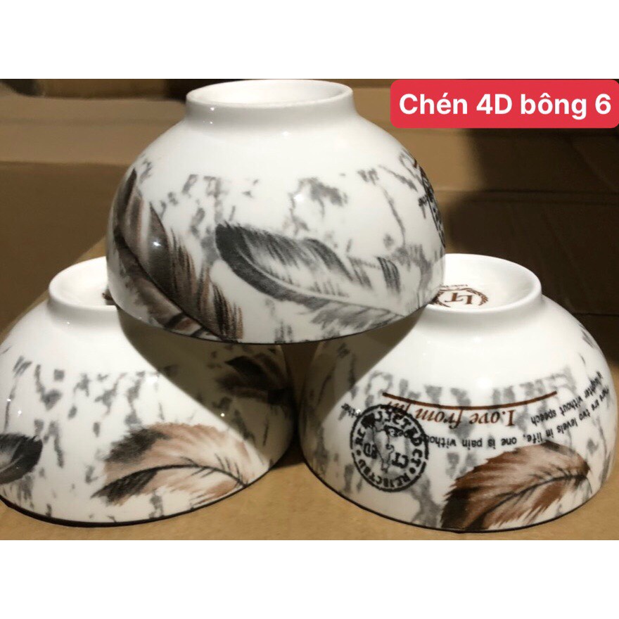 bộ 10 chén lông vũ