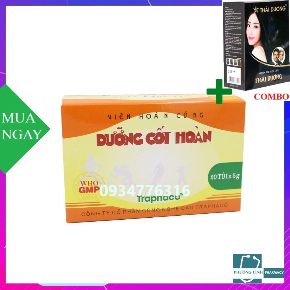 Combo Gội Là Đen Thái Dương+ Viên uống Dưỡng Cốt Hoàn