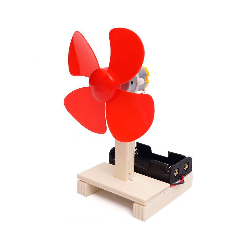 Đồ chơi lắp ghép Quạt điện mini bằng gỗ, Theo phương pháo giáo dục sáng tạo Stem, Steam