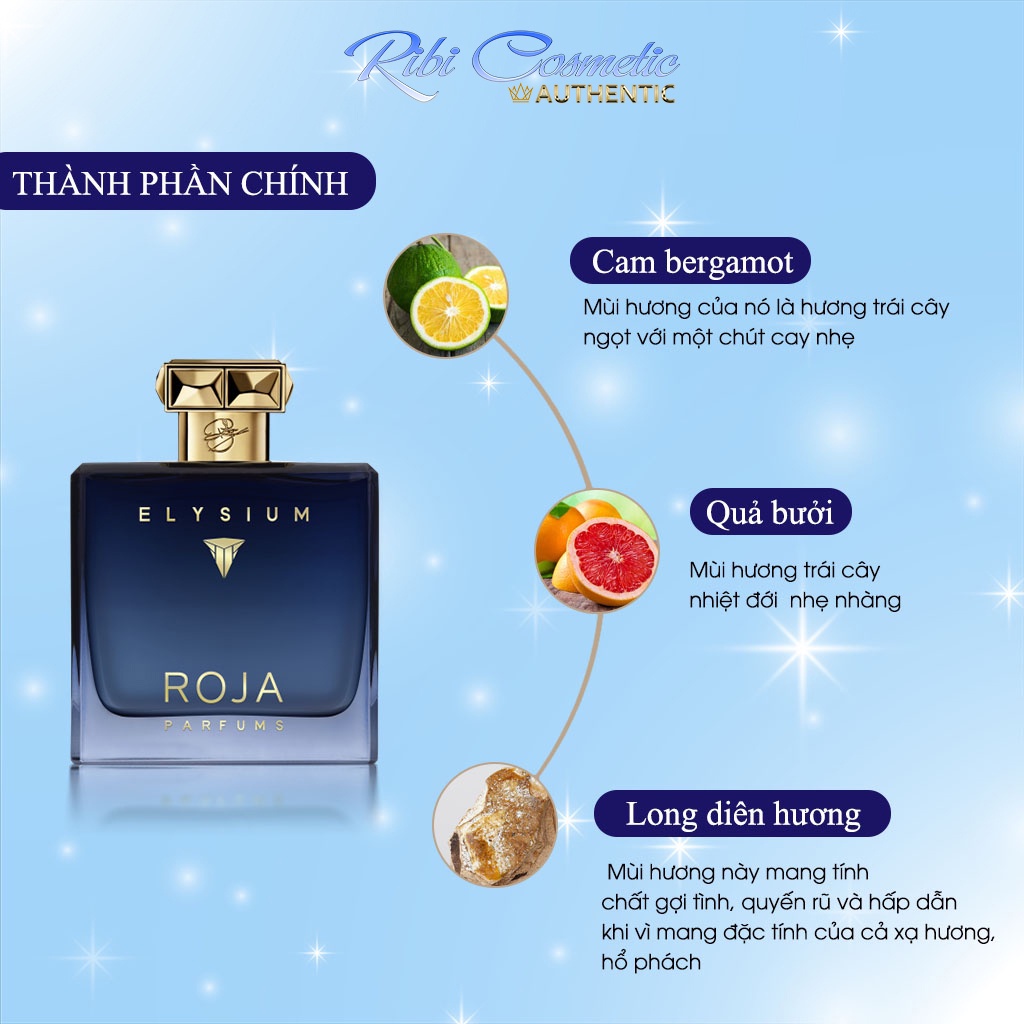 Nước Hoa Nam Roja Elysium Sang Trọng, Nam Tính, Cuốn Hút Ribicosmetics