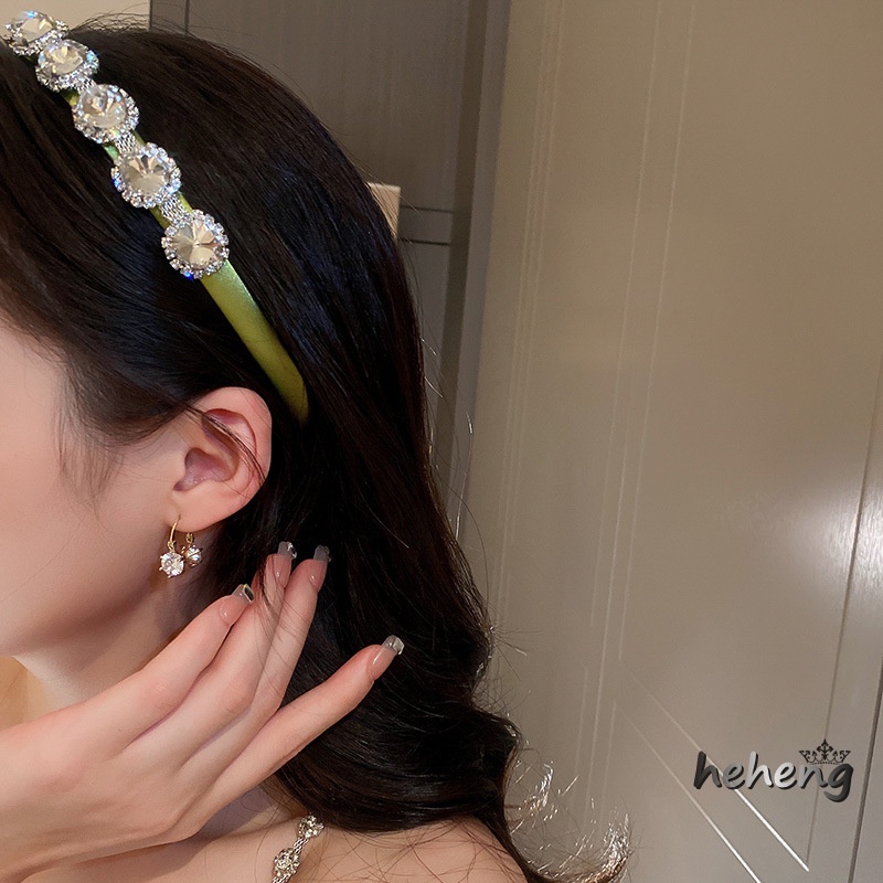 Băng Đô Đính Kim Cương Cao Cấp Màu Đỏ Sang Trọng