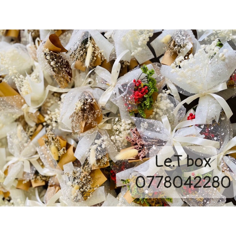 Bó hoa khô mini mix nhiều màu