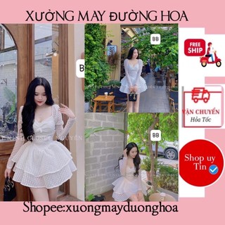 Váy xốp công chúa dáng xoè 2 tầng siêu xinh
