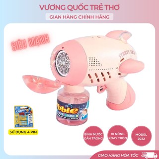 Súng bắn bong bóng xà phòng starty sky 10 nòng xoay siêu mạnh vuongquoctretho, sung ban bong bong cho bé