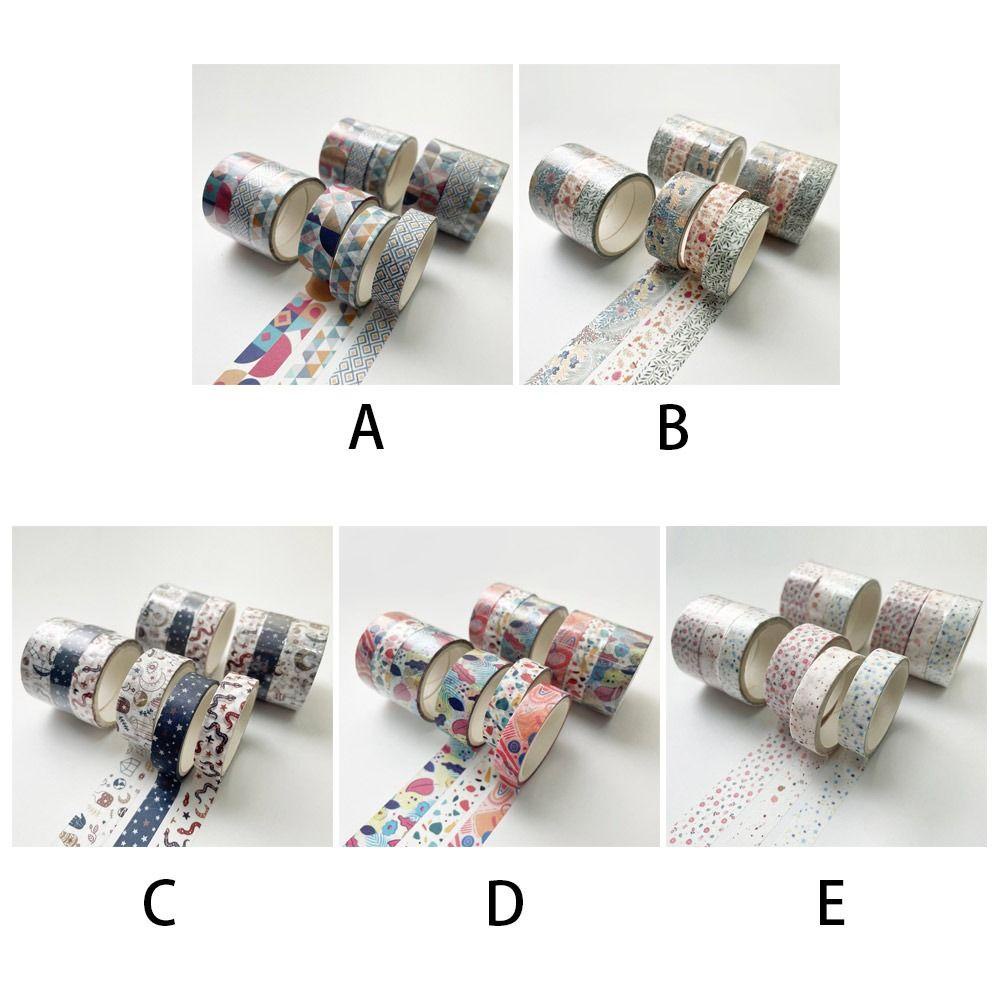 Set 6 Cuộn Băng Keo Dán Trang Trí Sổ Tay DIY