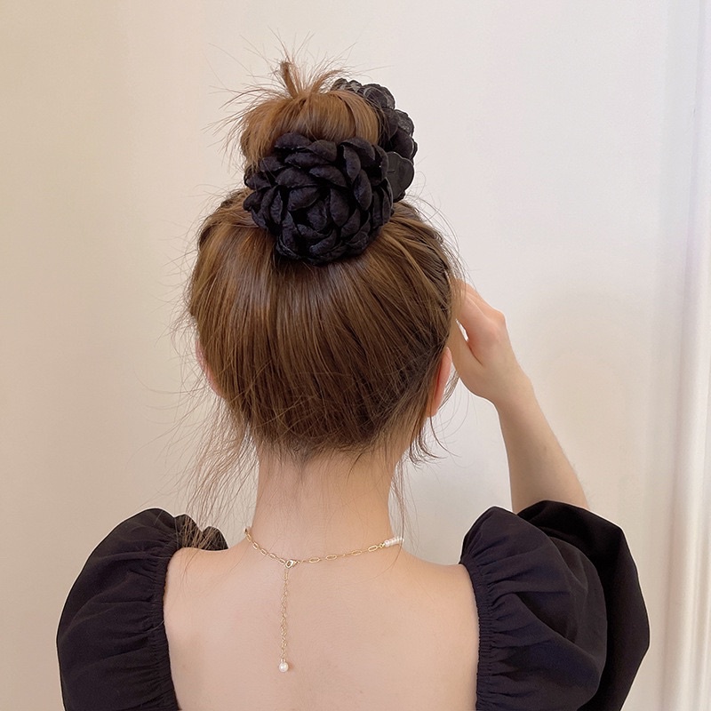 Kẹp tóc càng cua đính hoa cỡ lớn kẹp tóc cho nữ Hàn Quốc