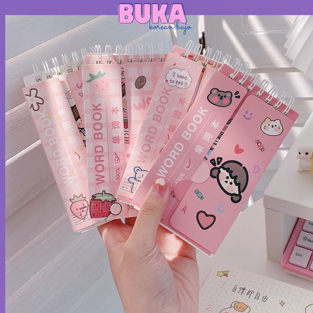 Sổ học từ vựng BuKa sổ tay học từ mới sổ ghi chú tiện dụng phụ kiện văn phòng phẩm SMN