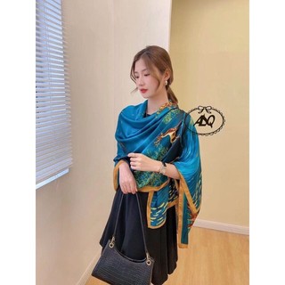Khăn lụa satin bốn mua thanh lịch 90x180cm