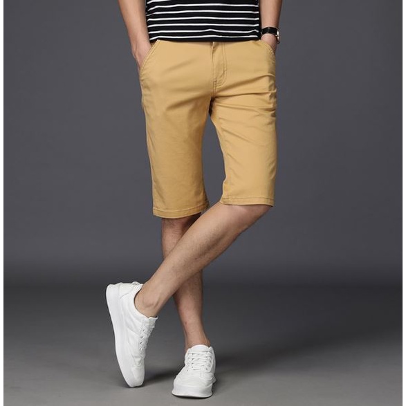 Quần short kaki nam màu trẻ trung dáng bassic Zenkocs3 MEN SHORTS 008