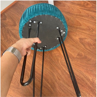 Ghế bàn trang điểm đệm mặt nhung IGA - GC12