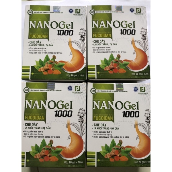 NANOGEL 1000 -giảm đau da dày tá tràng -Tam Long Thiên Phú hộp 20 gói
