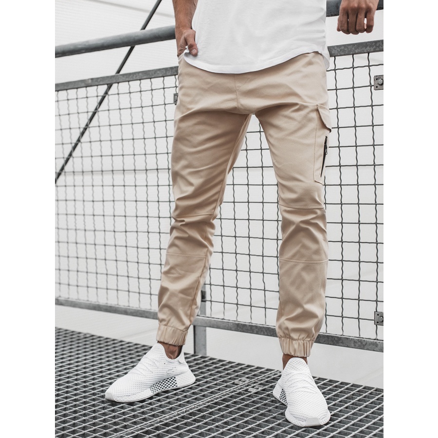 Quần Dài Cotton Có Túi Khóa Kéo Màu Sắc Thời Trang Cho Nam