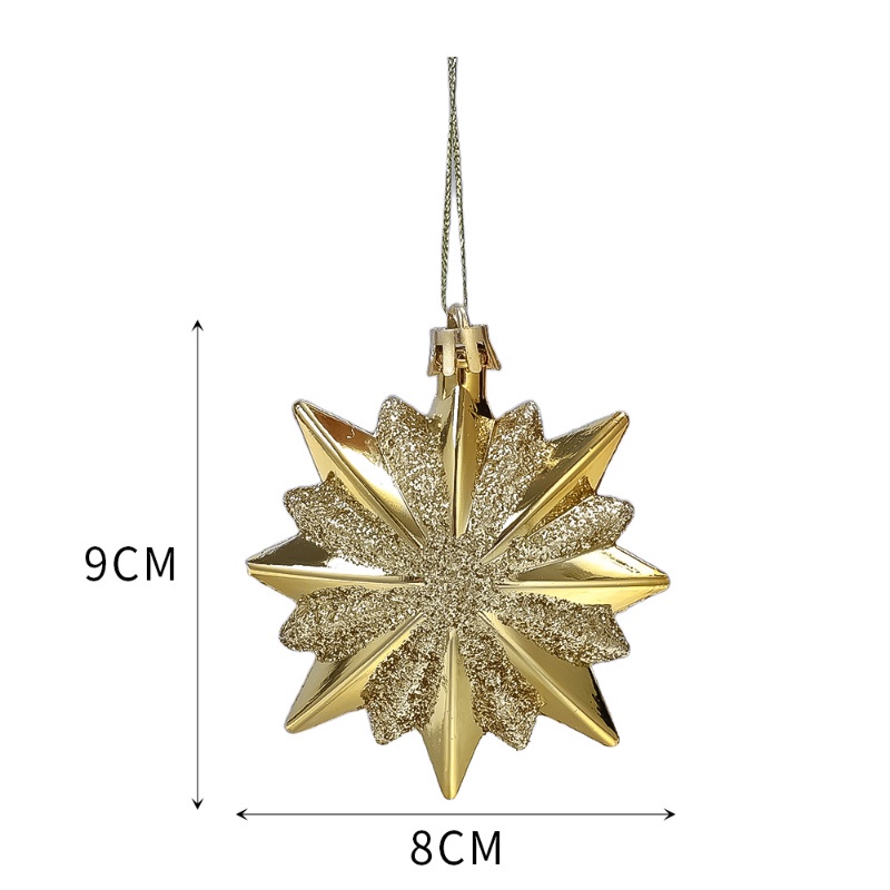 Bộ 4 Ngôi Sao Lấp Lánh / 16 Điểm Trang Trí Cây Thông Giáng Sinh / Năm Mới