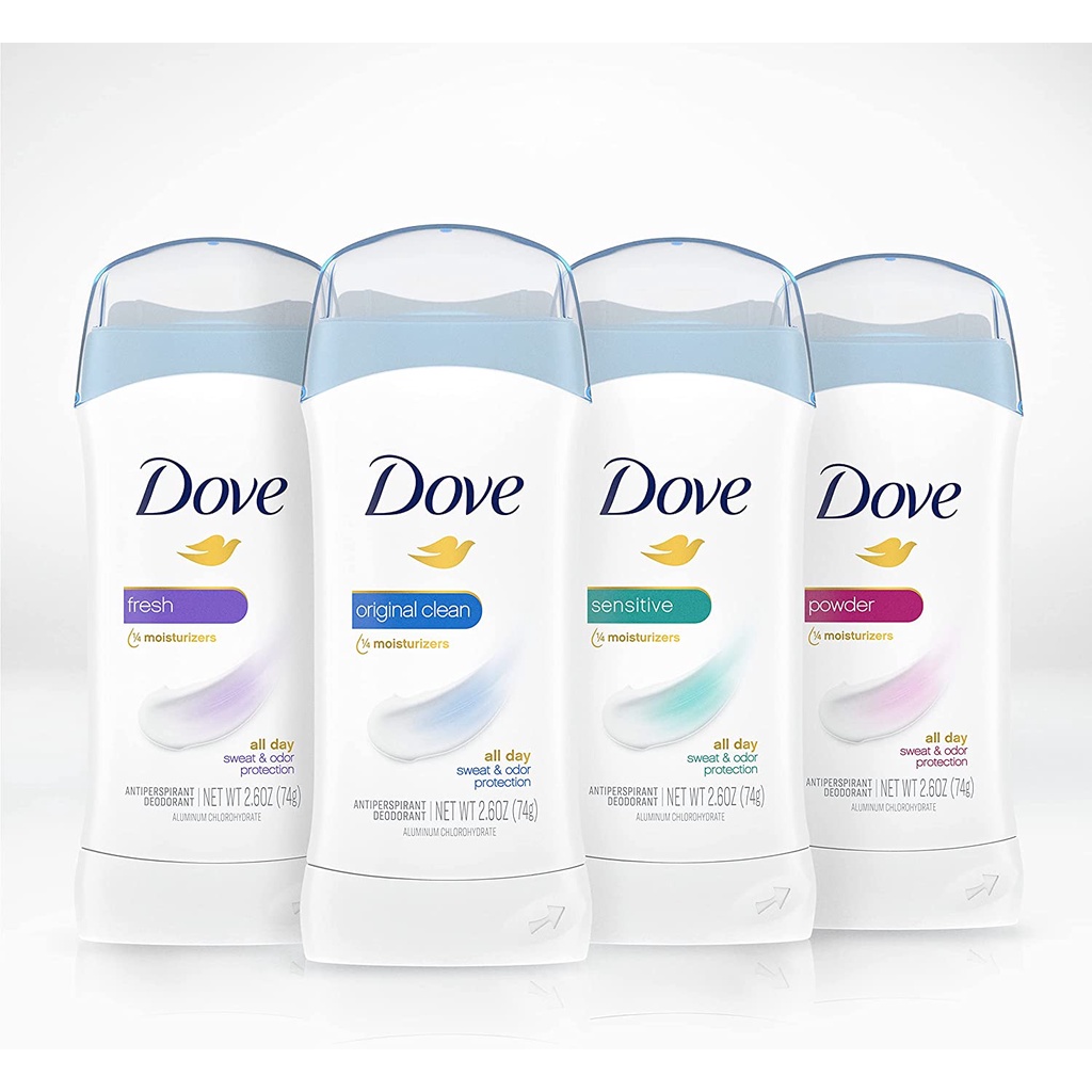 Lăn khử mùi nữ dạng sáp Dove Antiperspirant Deodorant Original Clean 74g (Mỹ)