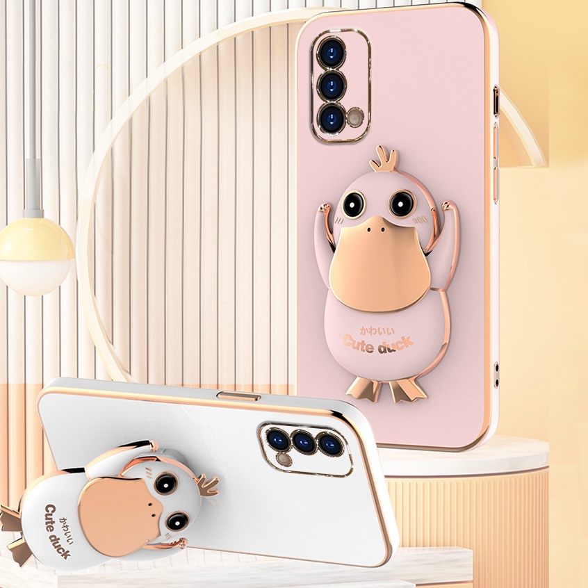 Ốp Điện Thoại Có Giá Đỡ Hình Vịt Cho Realme Q2 Q3 Q3S Pro GT NEO 2 3