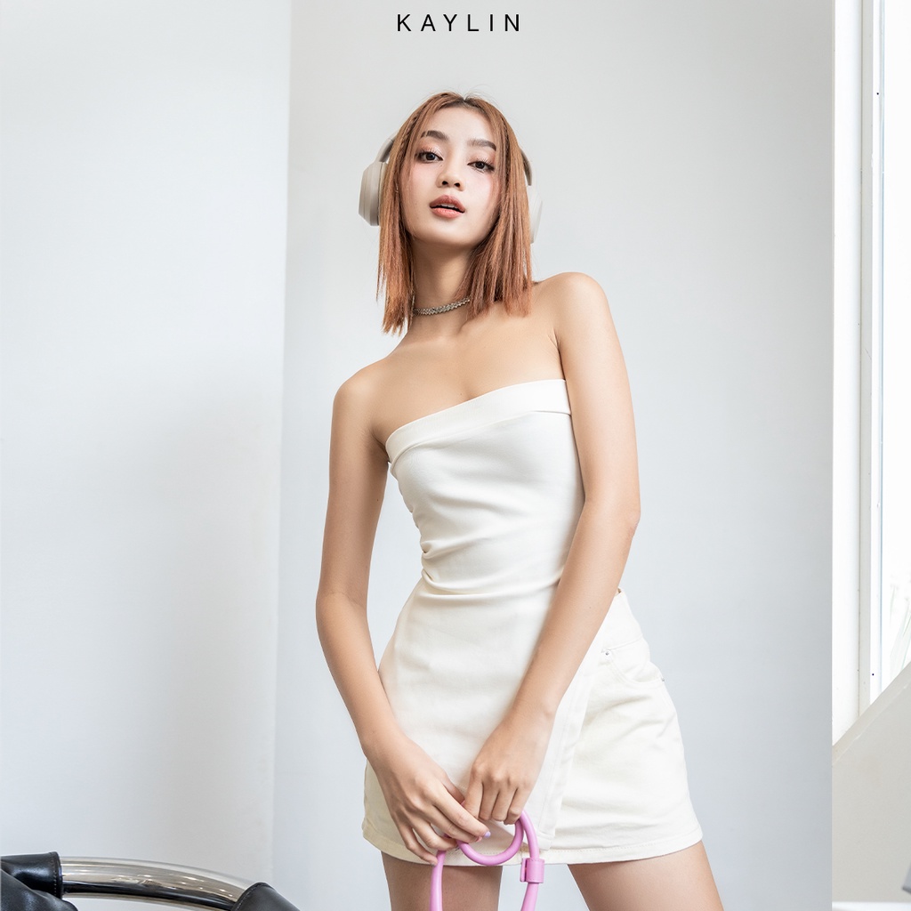 Áo ống thun nữ freesize kiểu xẻ tà phong cách KAYLIN - N1815