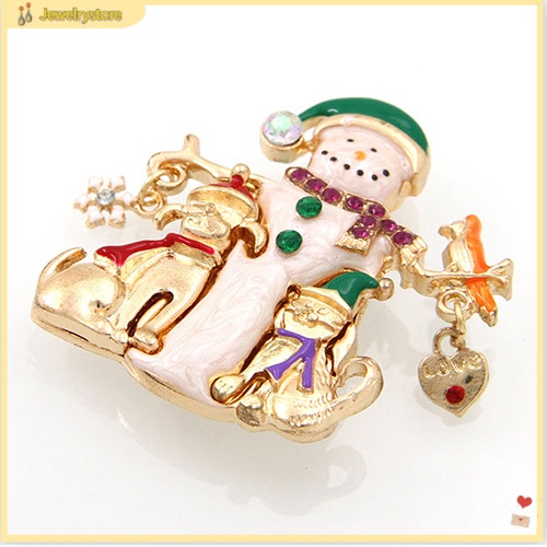 Trang Sức| Trâm Cài Áo Hình Cây Thông Giáng Sinh Bằng Hợp Kim Có Đính Đá