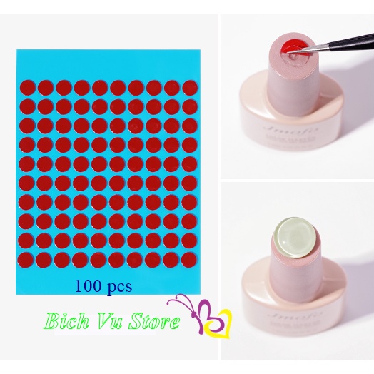 miếng dán keo silicon hình tròn 100 pcs/ tờ