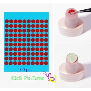 Miếng dán keo silicon hình tròn 100 pcs/ tờ