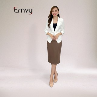 Áo Vest nữ công sở tay dài, chất liệu kaki cao cấp Emvy fashion A11