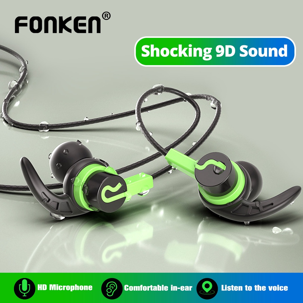 Tai nghe nhét tai FONKEN cổng type C/giắc 3.5mm có micro âm thanh stereo sống động cho điện thoại/máy tính bảng