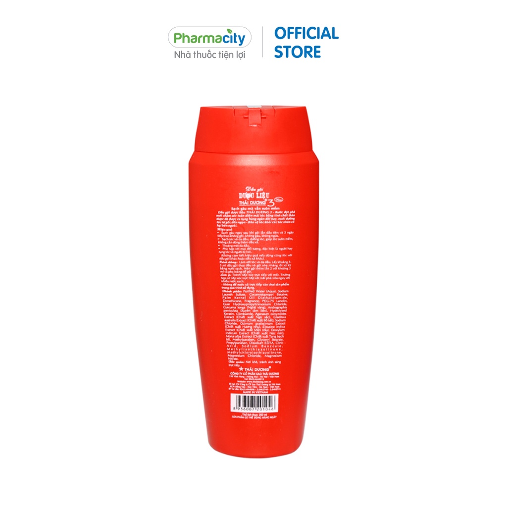 Dầu gội Sao Thái Dương dược liệu 3 sạch gàu suôn mềm hương hoa