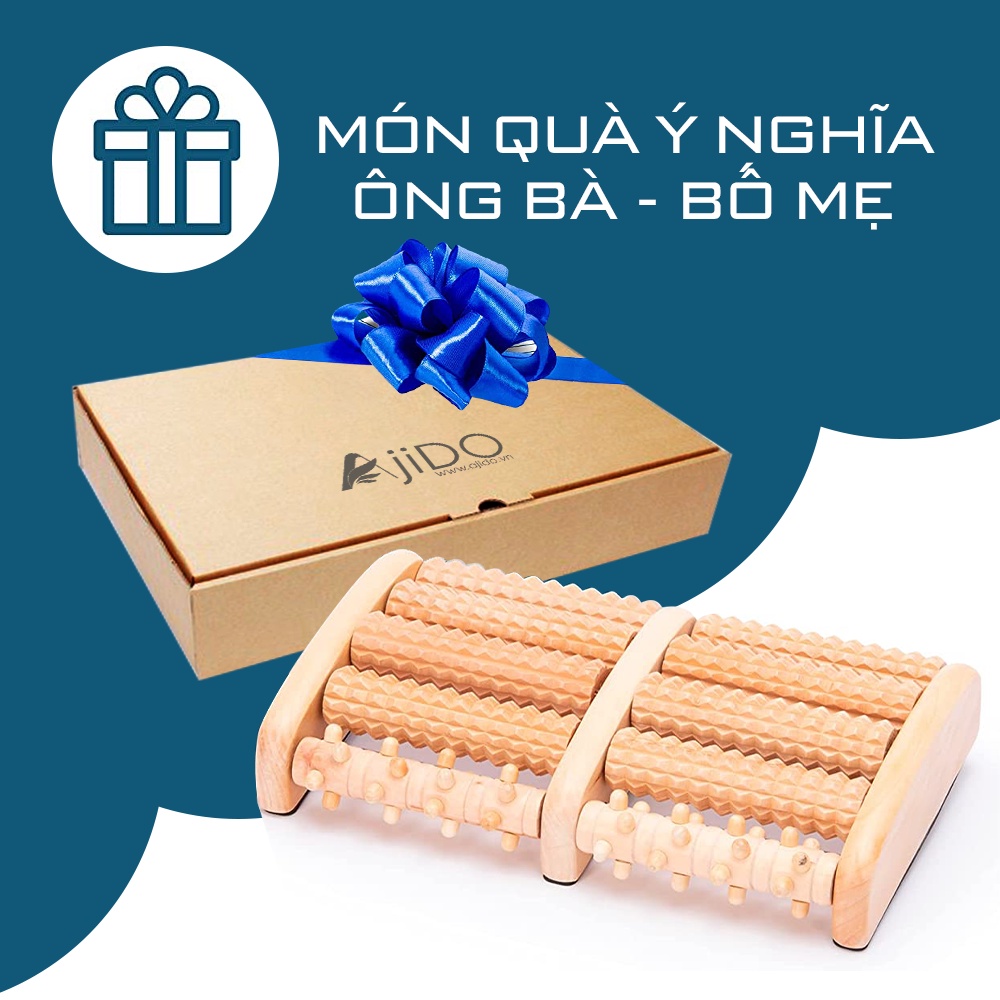 Bàn Lăn Chân Bằng Gỗ AjiDO, Massage Bấm Huyệt Bàn Chân, Lưu Thông Khí Huyết