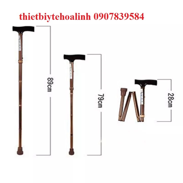 Gậy 1 Chân Thẳng Batoong Có Thể Xếp Gọn LucassTăng Giảm Chiều Cao