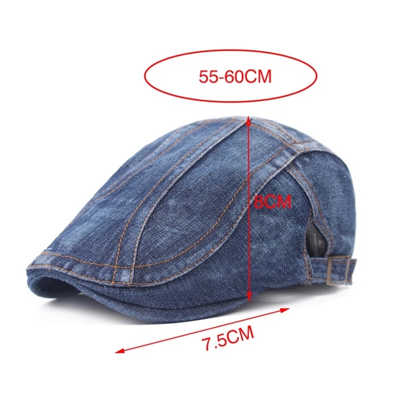 Mũ beret denim Thời Trang Mùa Thu Cho Nam Và Nữ