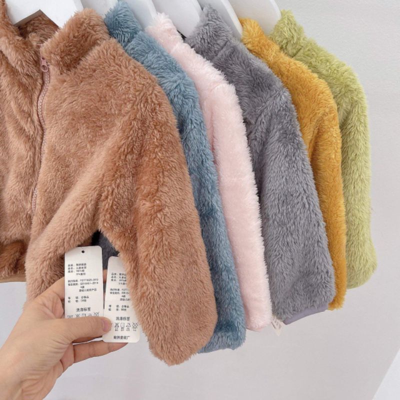 Áo Khoác Lông Mịn Cho Bé Trai Bé Gái- Hàng Quảng Châu -HuyềnTrangQate
