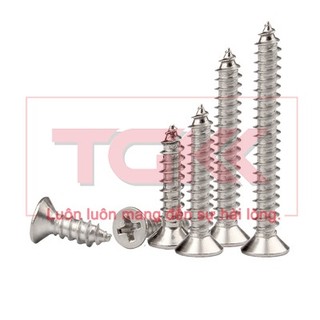 Vít bắt gỗ inox 201 đầu bằng M3 (Túi 10)