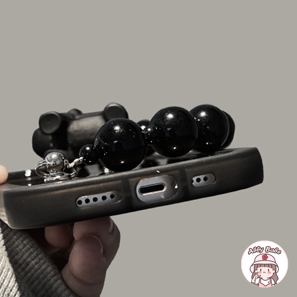 Ốp Điện Thoại TPU Mềm Trong Suốt Chống Sốc In Hình Chó Bull Có Dây Đeo Cổ Tay Cho IPhone 11 7Plus 13 12 11 Pro Max