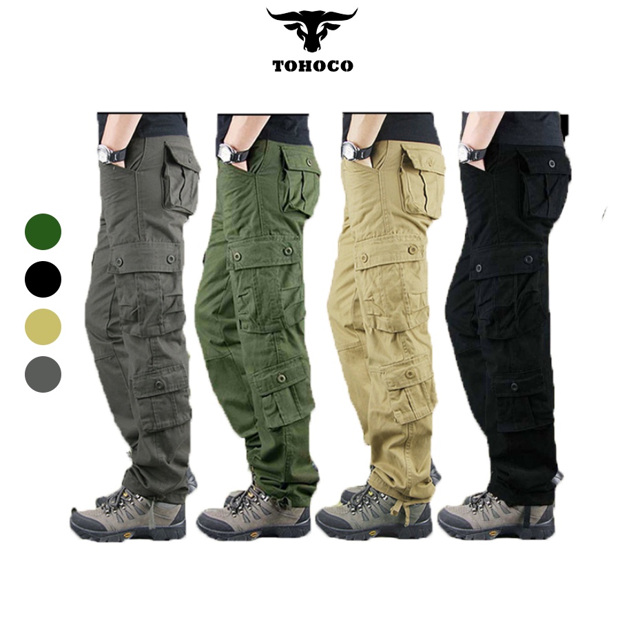 Quần Kaki 8 Túi Nam Trung Niên Cao Cấp Bền Bỉ Và Phong Cách