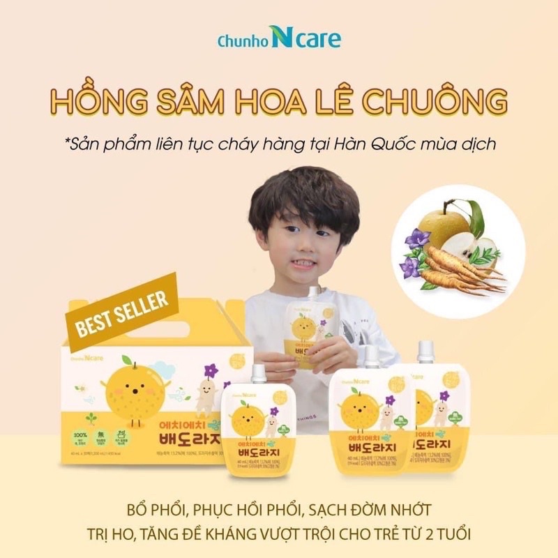 NƯỚC HỒNG SÂM HOA LÊ CHUÔNG CHUNHO CHÍNH HÃNG HÀN QUỐC_date t10/2024