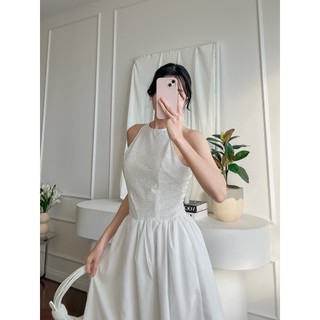 Đầm Cổ Yếm Phối Ren - EDINI - D1537
