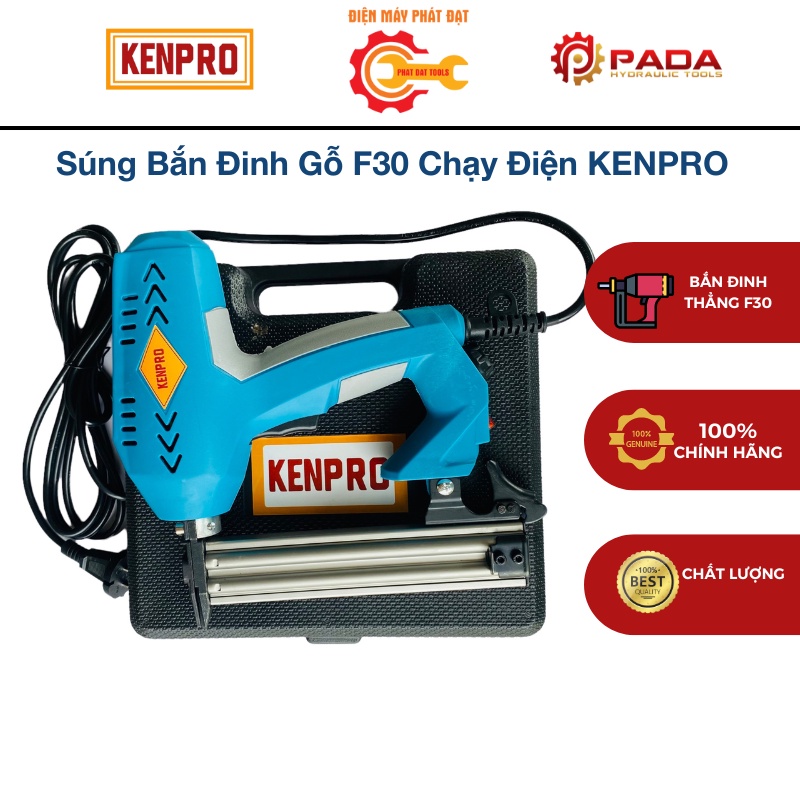(NEW) Súng Bắn Đinh Gỗ F30 Chạy Điện KENPRO-Công Suất 2300W-Bảo Hành 6 Tháng