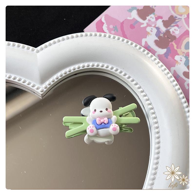 Kẹp Tóc Mái Hình Chữ X / Cinnamoroll Dog Kuromi Hoạt Hình Cho Nữ Sinh