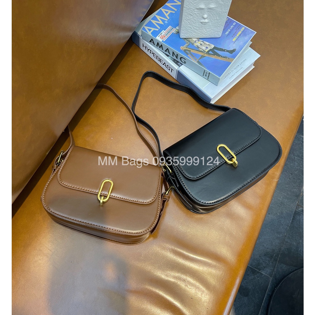 Túi đeo chéo phong cách retro MM Bags túi kẹp nách hàng đẹp 3 lớp RTE61