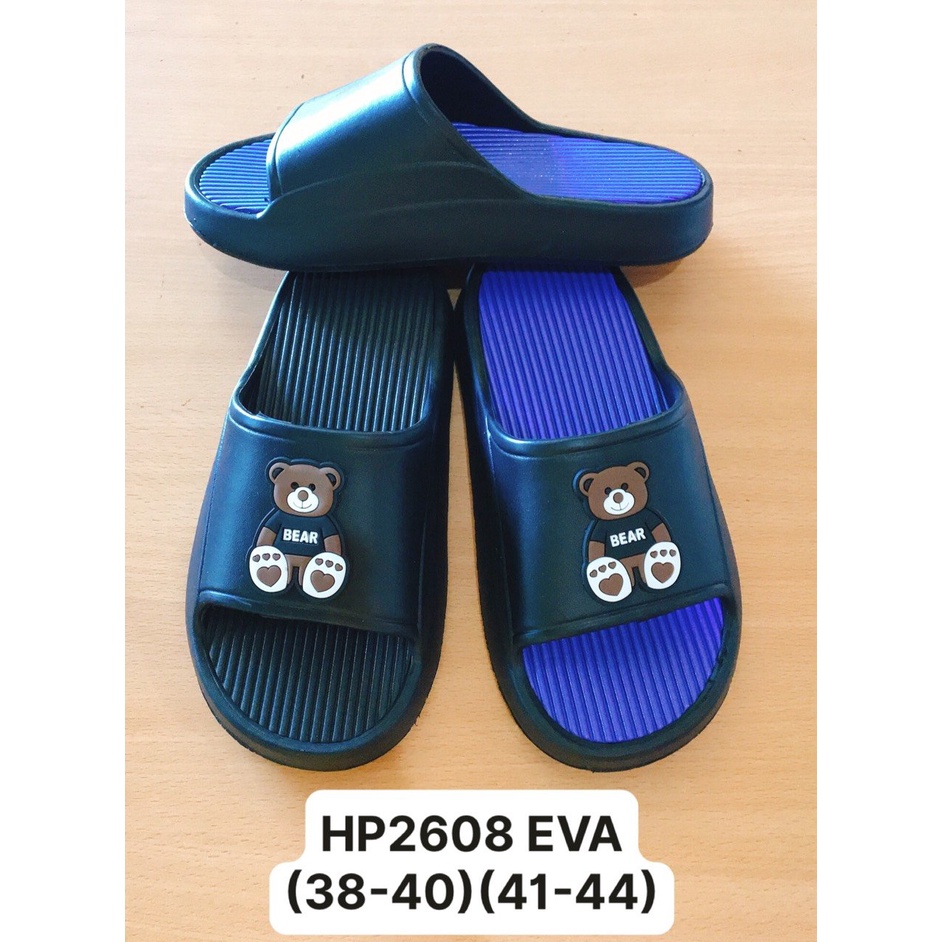 Dép đế bánh mì hình gấu, dép quai ngang nam nữ siêu hot