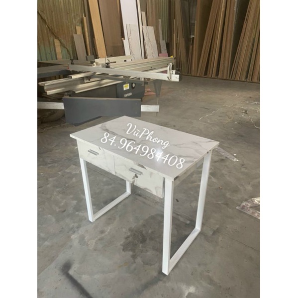 Bàn nail 2 hộc 1 khoá mặt giả,bàn làm móng tay dài 80cm