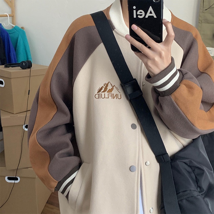 Áo Bomber Unisex UNFLUID - Áo khoác hoodie dáng varsity chất liệu nỉ bông phong cách Ulzzang Hàn Quốc – MayLinh Shop