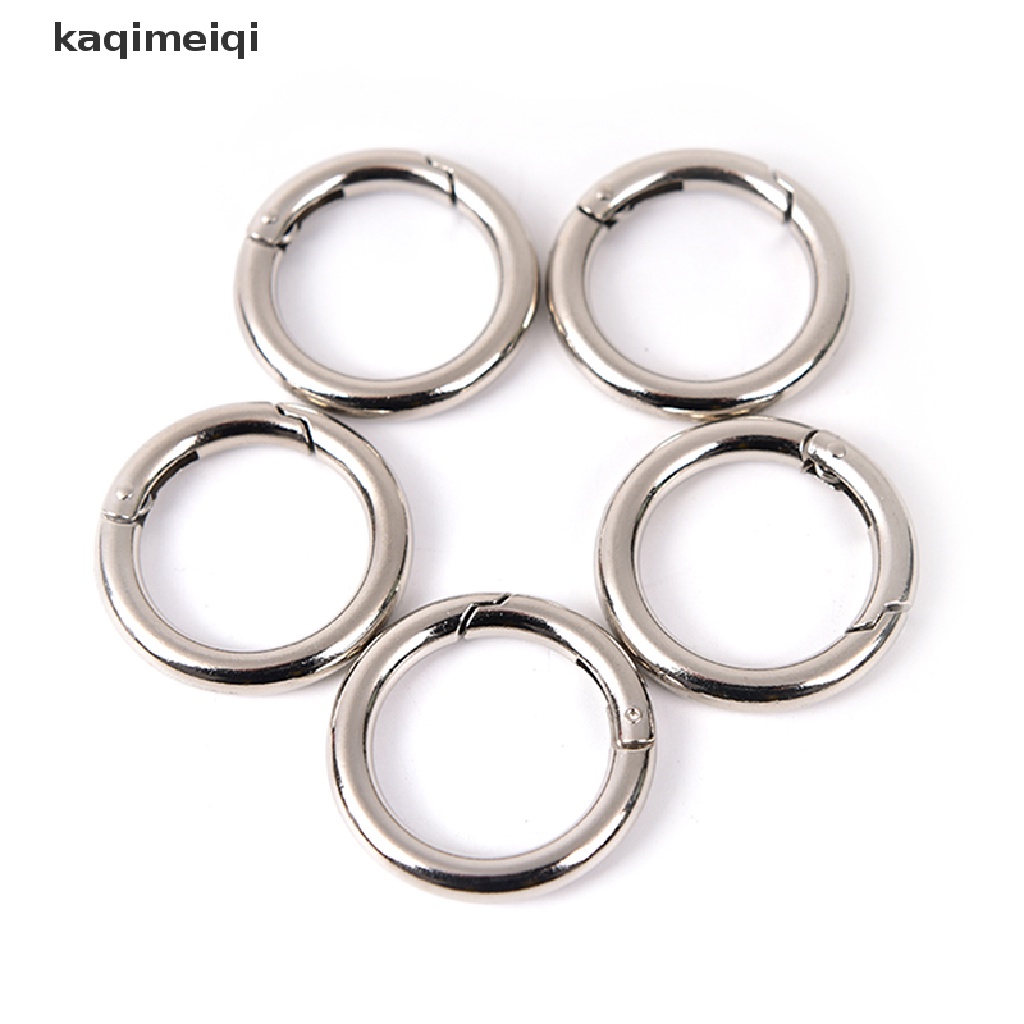 Set 5 Móc Khóa Tròn Bằng Kim Loại 25mm